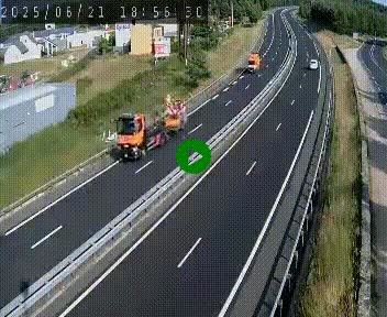 Caméra autoroute A75 à hauteur du col du rocher blanc en direction de Montpellier