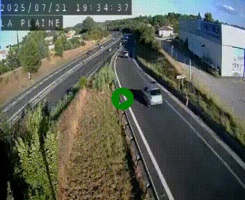 Caméra routière France - N109, Juvignac - La plaine, en direction de Clermont l'Hérault, à la sortie de Montpellier