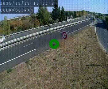 Caméra routière France - N109, Courpouiran - La plaine, en direction de Clermont l'Hérault, à la sortie de Montpellier