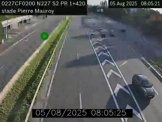Webcam à hauteur du Stade Pierre Mauroy à Villeneuve d'Ascq sur la N227. Vue orientée vers Mons-en-Baroeul