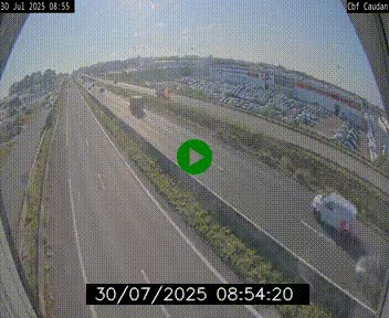 Webcam sur la N165 à hauteur de Caudan, dans le Morbihan.