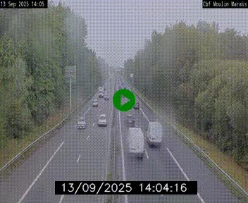 Webcam sur le périphérique de Nantes (N844) entre la Porte de Saint-Luce et la Porte d'Anjou, à l'est de la ville
