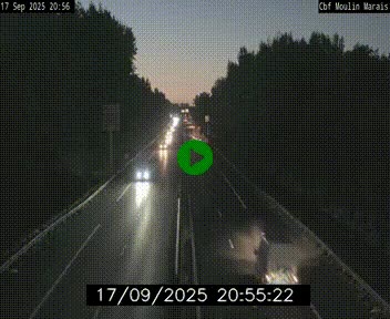 Webcam sur le périphérique de Nantes (N844) entre la Porte de Saint-Luce et la Porte d'Anjou, à l'est de la ville