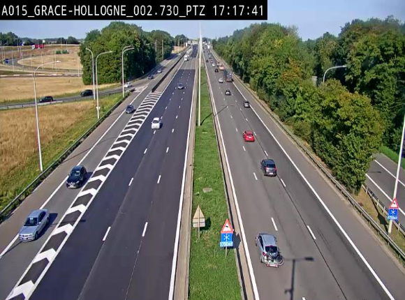 Caméra trafic Belgique - Grâce-Hollogne - E42, jonction avec A604, direction Loncin/Aéroport de Liège -  BK 3.2
