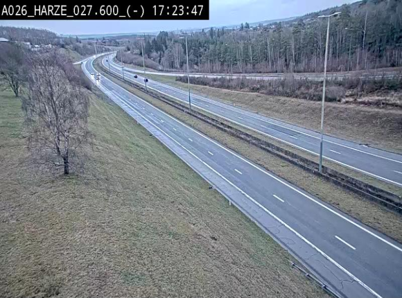 Webcam E25/A26 à Aywalle, à hauteur de la sortie Harzé. Vue orientée vers liège