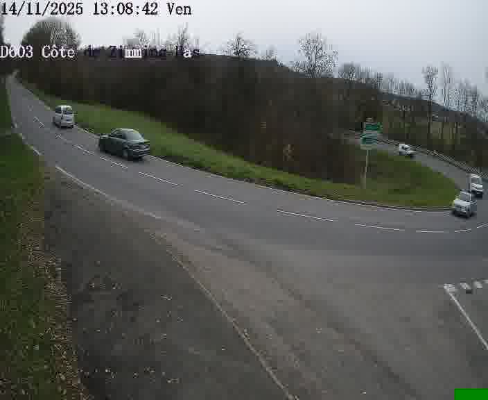 Webcam sur la D603 située dans la Côté de Zimming-bas, dans le virage en demi-tour, à la jonction avec la D74