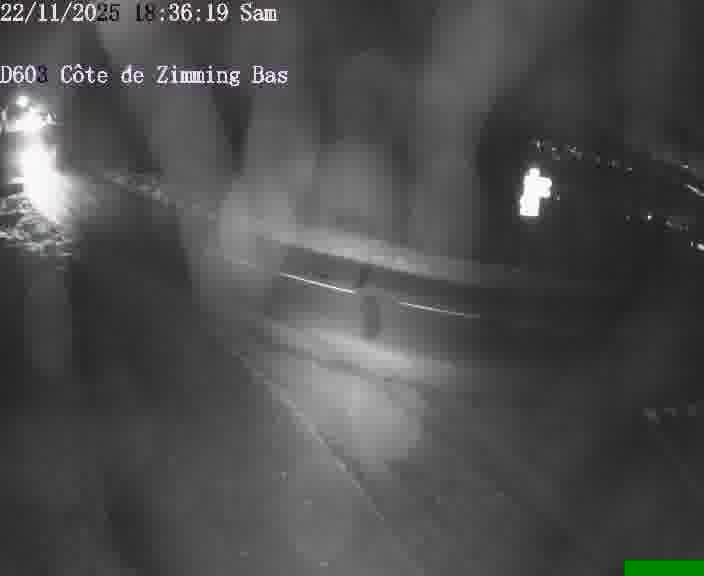 Webcam sur la D603 située dans la Côté de Zimming-bas, dans le virage en demi-tour, à la jonction avec la D74