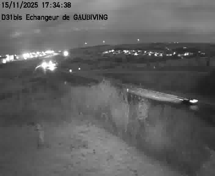 Dispositif d’observation sur D31bis (France) à Gaubiving, en direction de Sarreguemines, offrant une visualisation fiable des conditions de circulation.