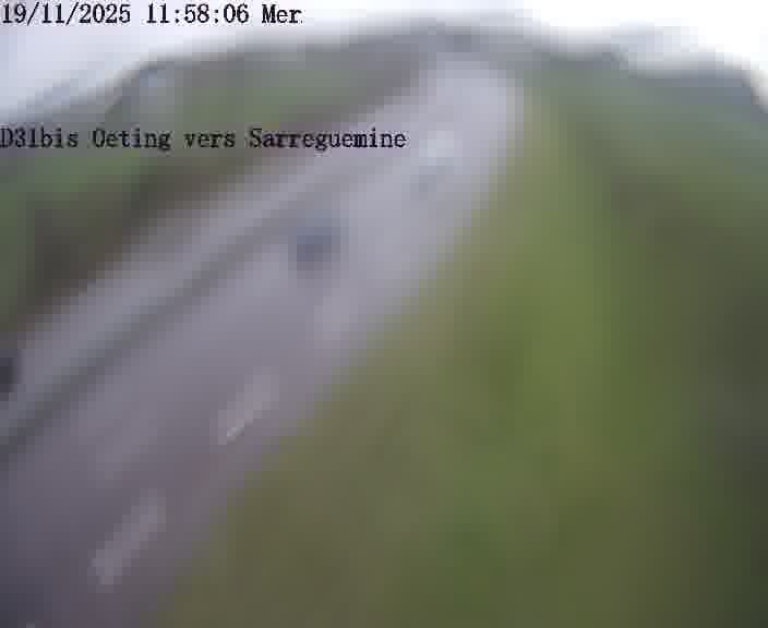 Webcam installée le long de D31bis (France) à Oeting, pointée vers Sarreguemines, utile pour suivre précisément les conditions de trafic.