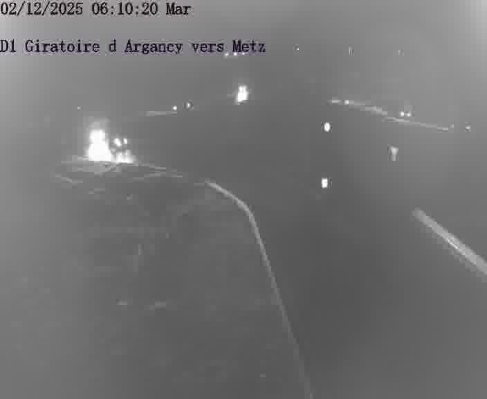 Webcam installée le long de D1 (France) à Argancy, pointée vers Metz, utile pour suivre précisément les conditions de trafic.