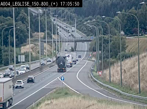 Caméra autoroute Belgique - Côte de Léglise, E411(A4) direction Luxembourg