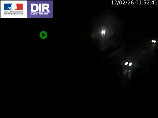 Caméra de circulation routière sur le boulevard périphérique Laurent Bonnevay de Lyon (D383) à hauteur de Bron, avant la jonction avec l'A43. Vue orientée vers l'échangeur