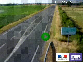 Webcam routière sur la RN7 à hauteur de Toulon-sur-Allier, entre Moulins et Vichy