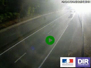 Caméra autoroutière sur l'A47 à hauteur de Givors, a proximité de Lyon. La webcam est orientée vers Lyon