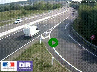 Webcam routière sur la RN6 à Auxerre, à hauteur de la sortie Monéteau, en direction de l'A6 (Gurgy)