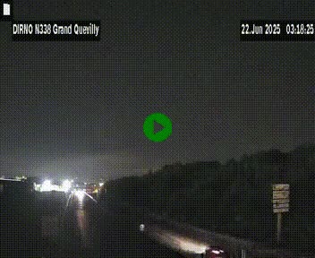 Webcam routière sur N338 à hauteur de Grand-Quevilly en périphérie de Rouen. Vue orientée vers Rouen