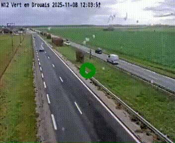 Webcam à hauteur de Vert-en-Drouais sur la N12, en périphérie de Dreux. Vue orientée vers Alençon