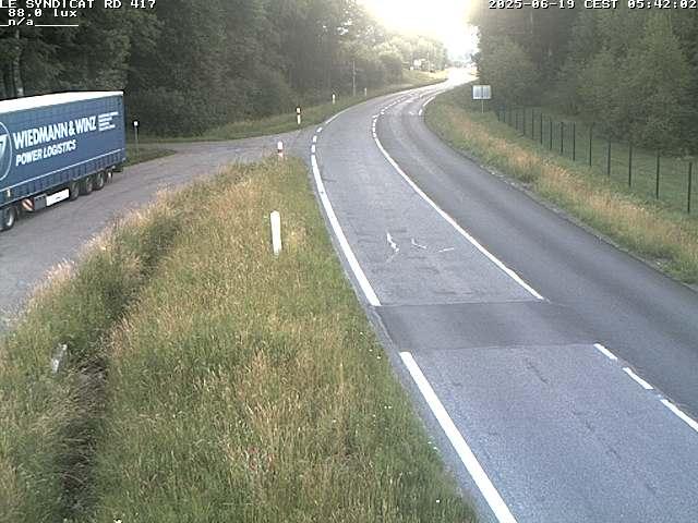 Webcam dans les Vosges dans la commune du Syndicat sur la D417 sur la route de Gerardmer