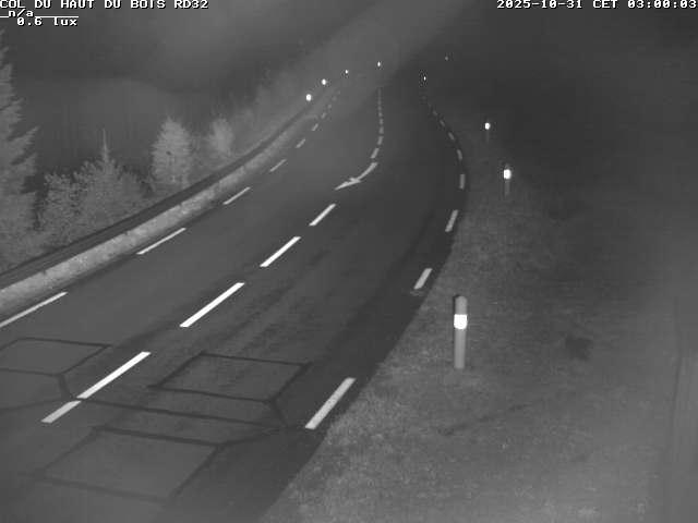 Webcam à 406 mètres d'altitude au niveau du col du haut du bois sur la RD32