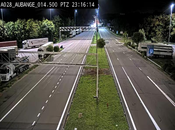 Webcam autoroute Belgique - Aubange - A28 direction Arlon - BK 14