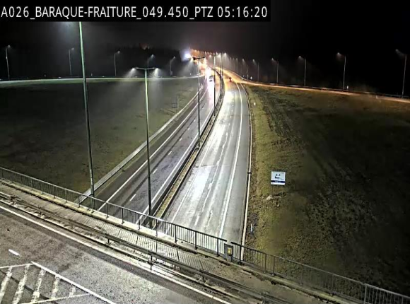 Webcam à la Baraque de Fraiture à la jonction entre l'E25 et la N89 à hauteur de Vielsalm