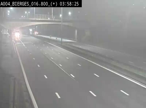 Webcam à Wavre, à hauteur de la sortie 5 Bierges. Vue orientée vers Namur
