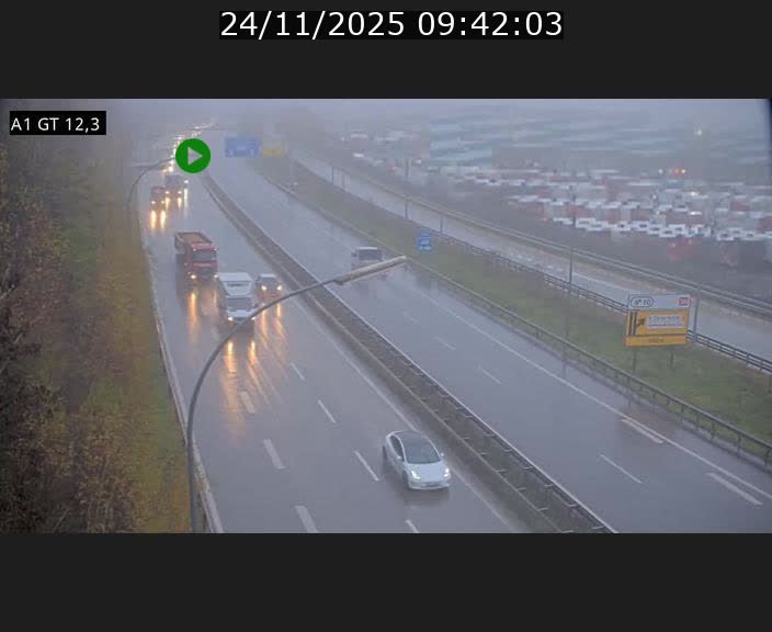 Traffic live webcam Luxembourg Senningerberg - A1 direction Allemagne - BK 12.3