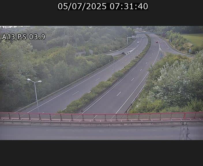 Traffic live webcam Luxembourg Differdange - A13 direction Esch-sur-Alzette - BK 3.9