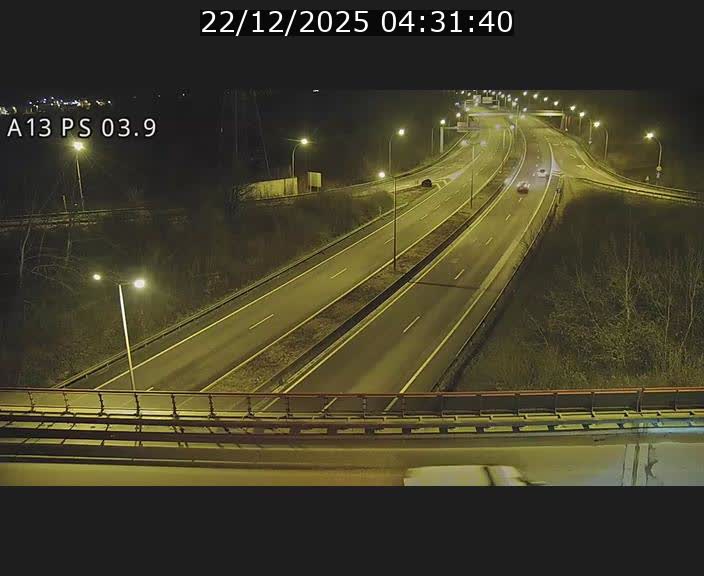Traffic live webcam Luxembourg Differdange - A13 direction Esch-sur-Alzette - BK 3.9