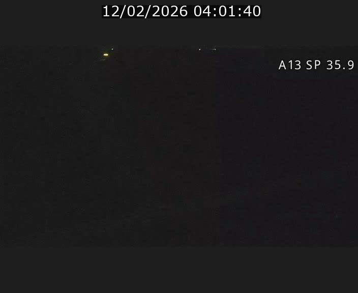 Webcam trafic sur A13 à l'entrée ouest du tunnel Markusbierg à Remerschen. Vue orientée vers Mondorf-les-Bains.