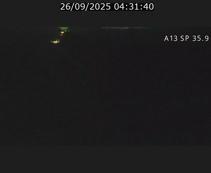 Webcam trafic sur A13 à l'entrée ouest du tunnel Markusbierg à Remerschen. Vue orientée vers Mondorf-les-Bains.