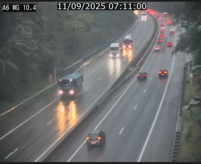 Traffic live webcam Luxembourg Mamer - A6 - BK 10.4 - direction Luxembourg/France/Allemagne