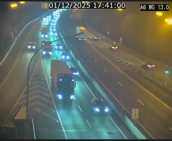 Traffic live webcam Luxembourg Mamer - A6 - BK 13 - direction Luxembourg/France/Allemagne