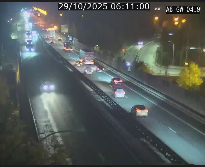 Traffic live webcam Luxembourg Croix de Cessange - A6 - BK 4.9 - direction Belgique