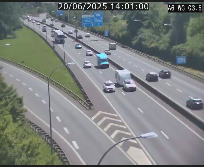 Traffic live webcam Luxembourg - Croix de Cessange - A6 - BK 3.5 - direction France/Allemagne