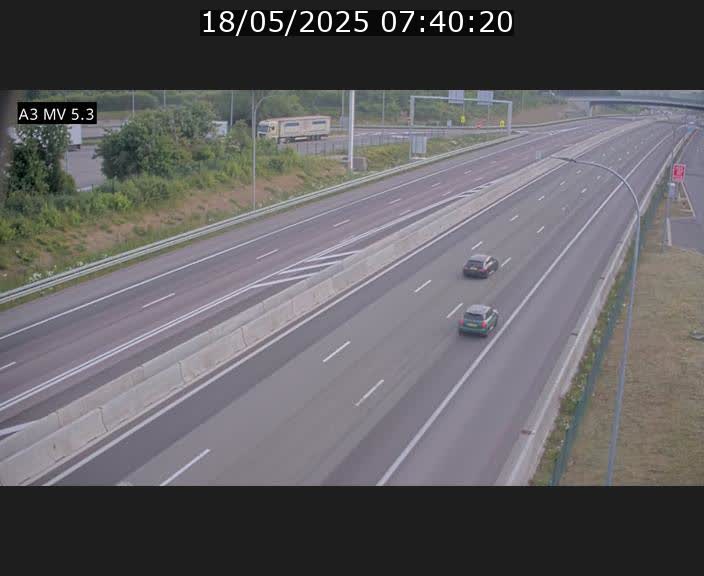 Webcam à l'Aire de Berchem au Luxembourg sur l'A3. Vue orientée vers la France