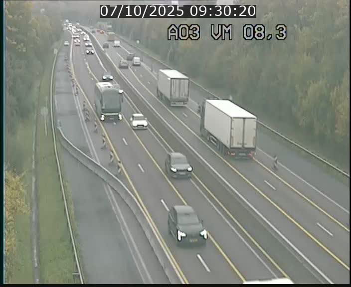 Traffic live webcam Luxembourg Bettembourg - A3 - BK 8.3 - direction France