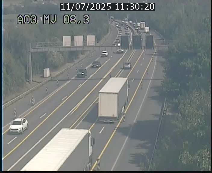 Webcam Autoroute après la Croix de Bettembourg en direction de Luxembourg sur l'A3