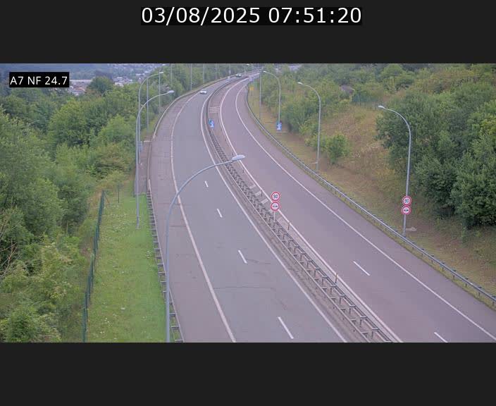 Caméra trafic Luxembourg - A7, Schieren direction Mersch