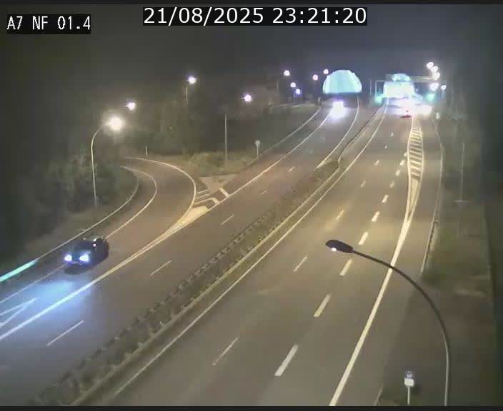 Caméra autoroute Luxembourg A7 - Echangeur Waldhaff - direction Tunnel Stafelter