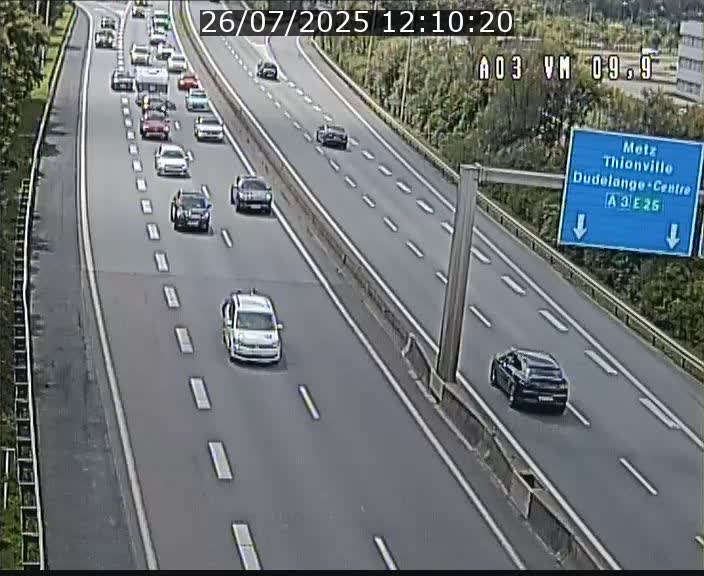 Webcam Autoroute à la Croix de Bettembourg - A3 - BK 9.9 - direction France