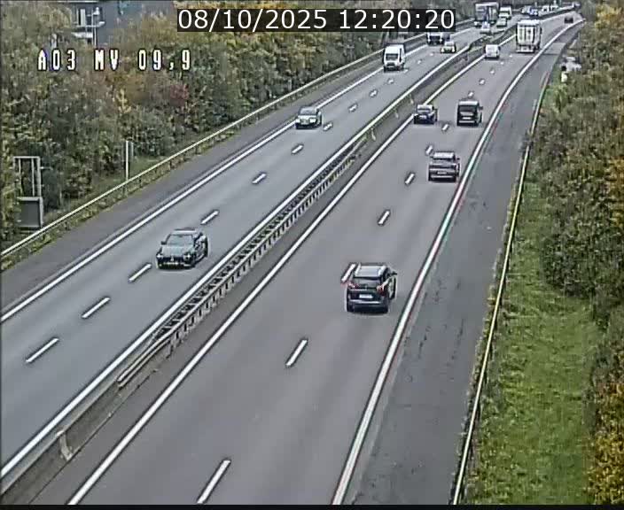 Webcam Autoroute à la Croix de Bettembourg - A3 - BK 9.9 - direction Luxembourg-Ville