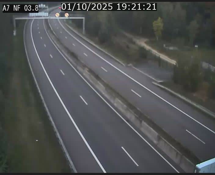 Webcam autoroute A7 au Luxembourg à la sortie du Tunnel Stafelter vers le Nord
