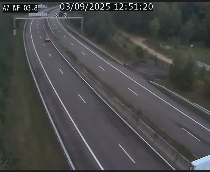 Webcam autoroute A7 au Luxembourg à la sortie du Tunnel Stafelter vers le Nord