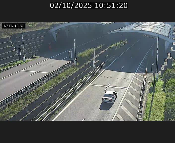 Caméra trafic Luxembourg - A7, Tunnel Gousselerbierg, entrée nord, direction Lorentzweiler