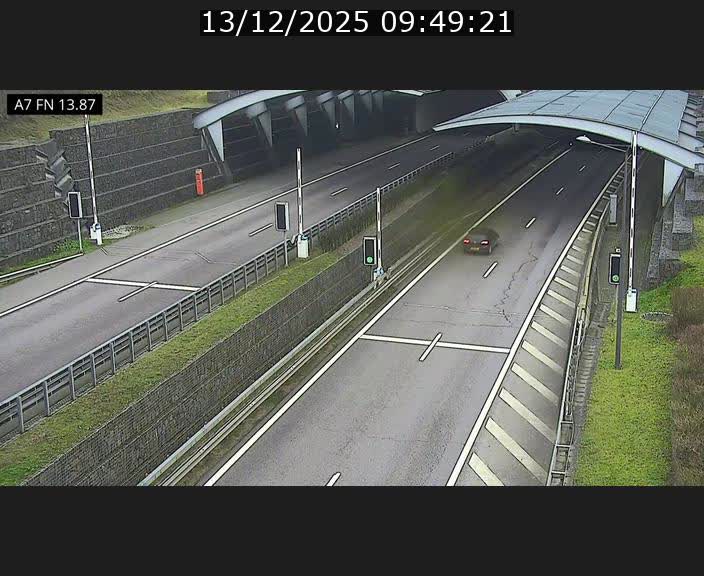 Caméra trafic Luxembourg - A7, Tunnel Gousselerbierg, entrée nord, direction Lorentzweiler