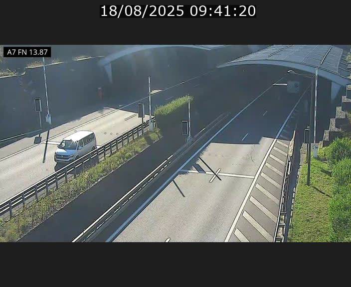 Caméra trafic Luxembourg - A7, Tunnel Gousselerbierg, entrée nord, direction Lorentzweiler