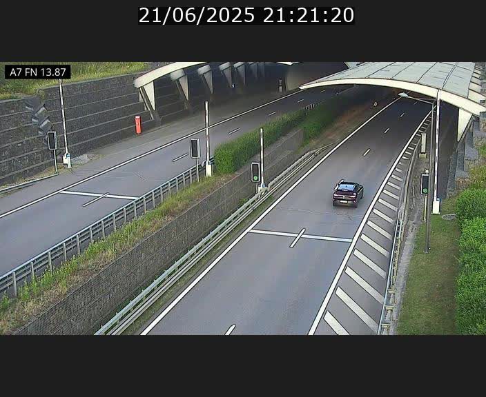 Caméra trafic Luxembourg - A7, Tunnel Gousselerbierg, entrée nord, direction Lorentzweiler