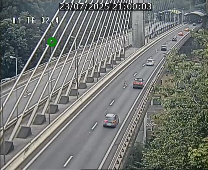 Traffic live webcam Luxembourg Sandweiler - A1 direction Luxembourg-ville - BK 2.4