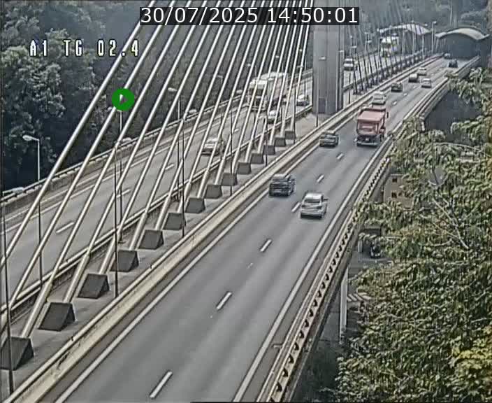Traffic live webcam Luxembourg Sandweiler - A1 direction Luxembourg-ville - BK 2.4
